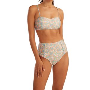 Calypso hohe Taille Bikini Bottom in Pastell Mehrfarbig