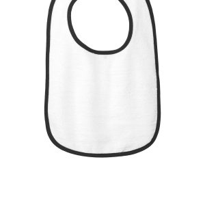 Kaninchenfelle Säugling Kontrast Trimm terry bib. RS1003