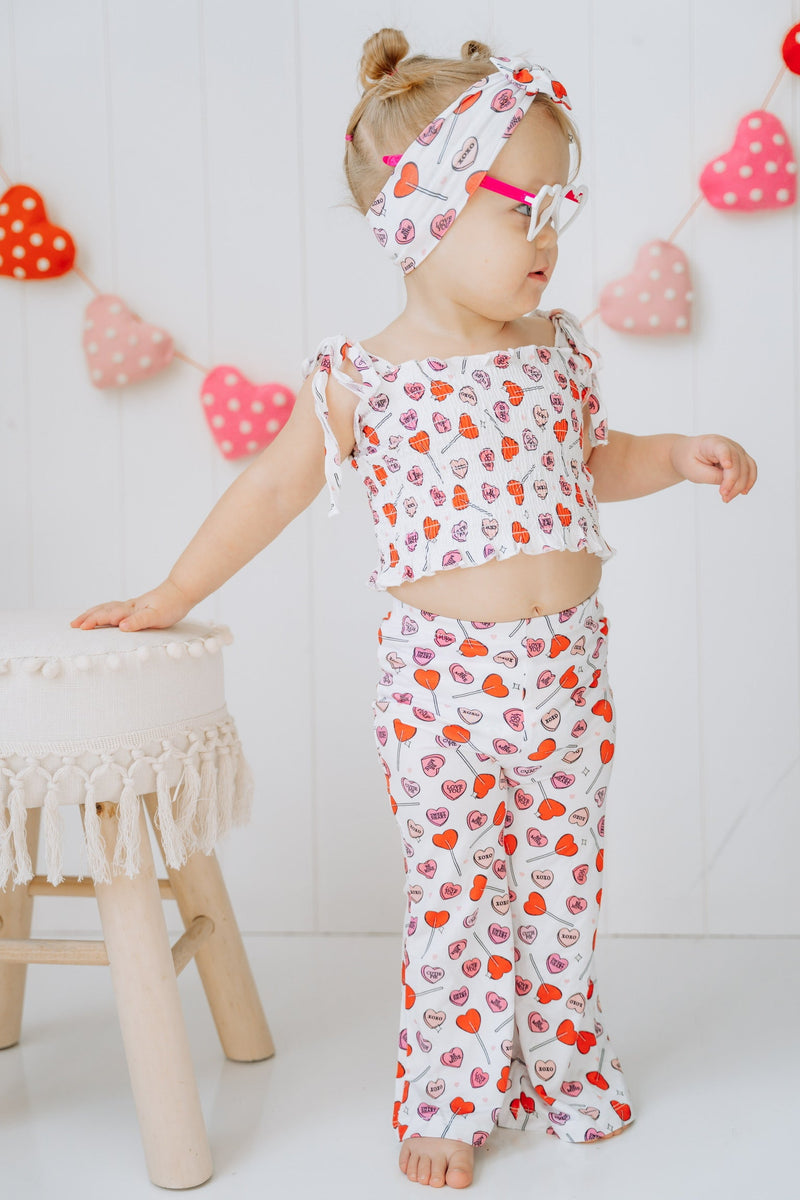 EXKLUSIVES BE MINE DREAM SMOCKED FLARE Set