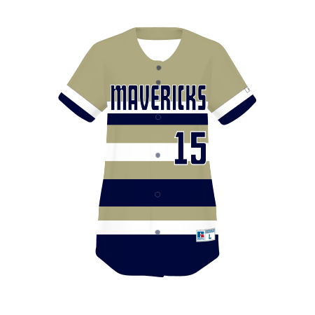 Russell Freestyle Sublimiertes Softball-Trikot mit vollem Knopf