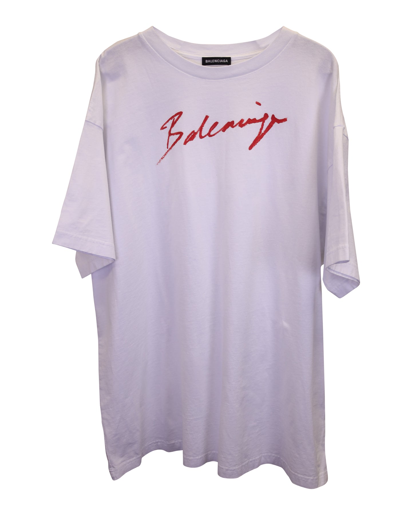 Balenciaga T-Shirt mit Rundhalsausschnitt aus weißer Baumwolle