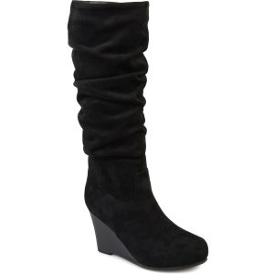 Haze Wide Calf Round Toe Stiefel mit mittlerem Absatz