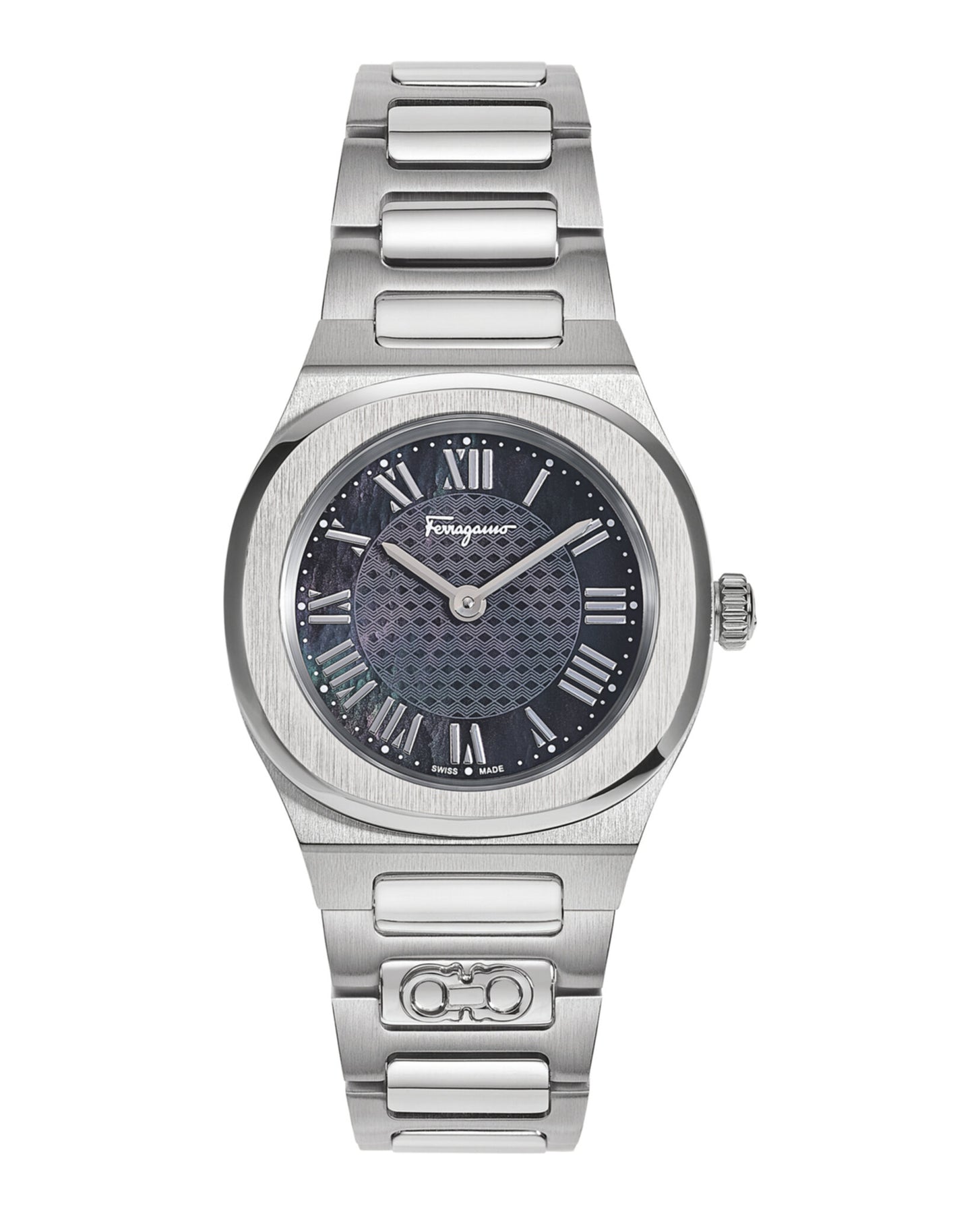 Ferragamo Elliptische Mother Von Perle Armbanduhr