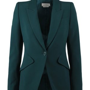 Padded Shoulder One-Button Jacke 7733795979324