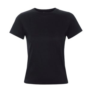 Frame Damen ausgestattet Crew-Tee, schwarz