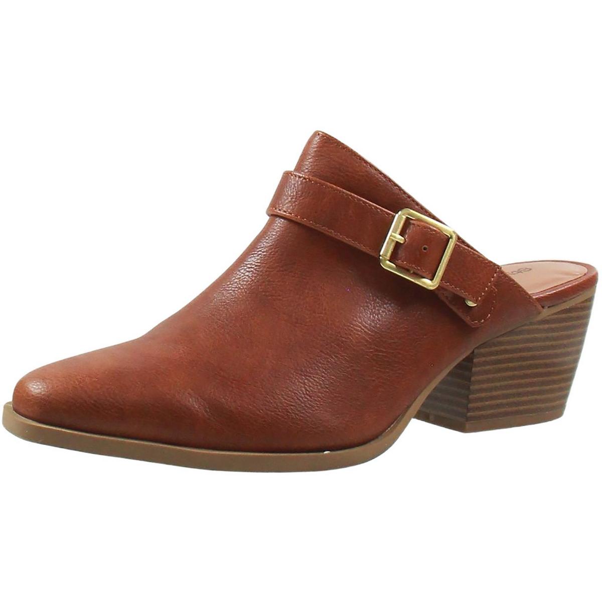 Rhiana Imitat Leder Slip auf Mules