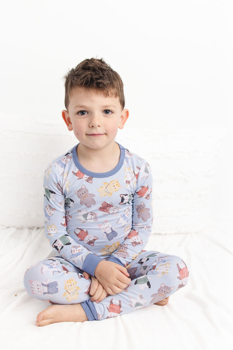 Whiskers (blau) Langarm PJ's