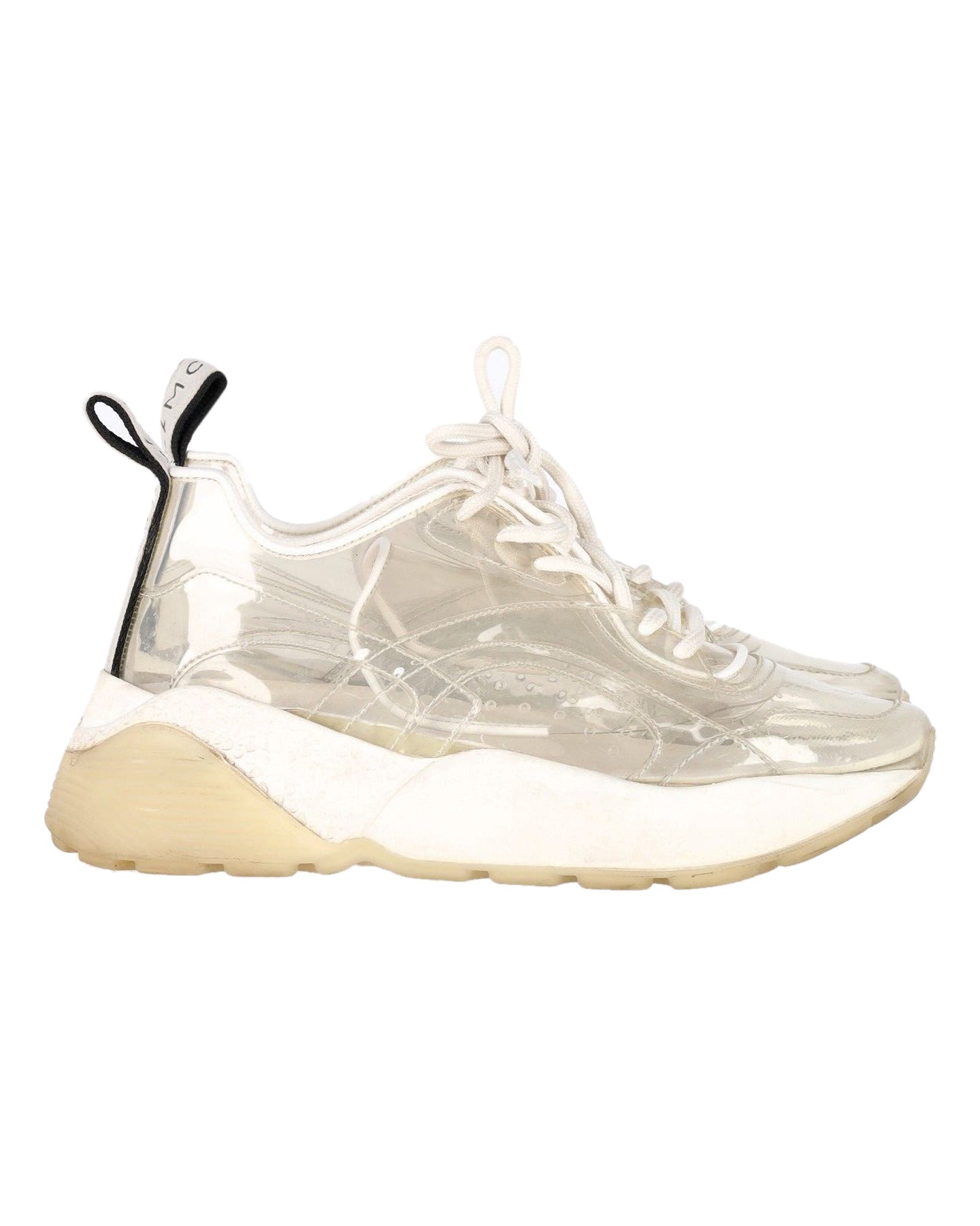 Stella McCartney Eclypse Clear Stämmige Sneaker aus weißem PVC