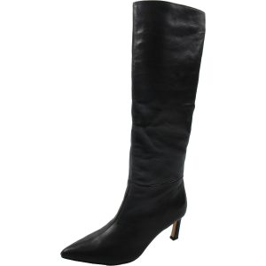 Lorthey Leder spitz zu kniehohe Stiefel