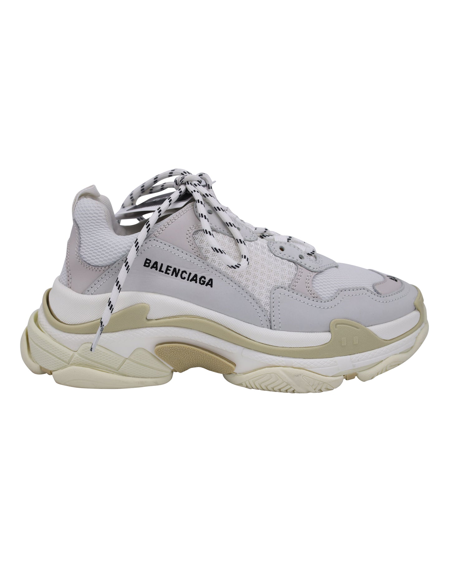 Balenciaga Triple S Sneaker aus grauem und weißem Polyurethan