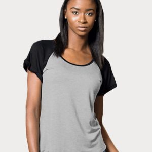 In Your Gesicht Damen flowy Kurzarm Raglan T-Shirt