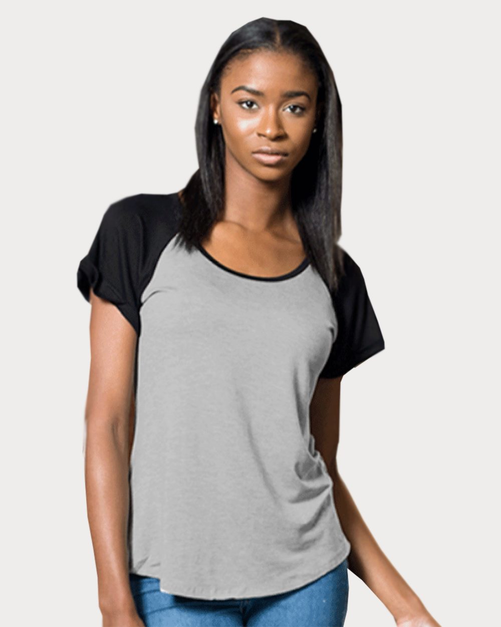 In Ihrem Gesicht Damen Flowy Kurzarm Raglan T-Shirt