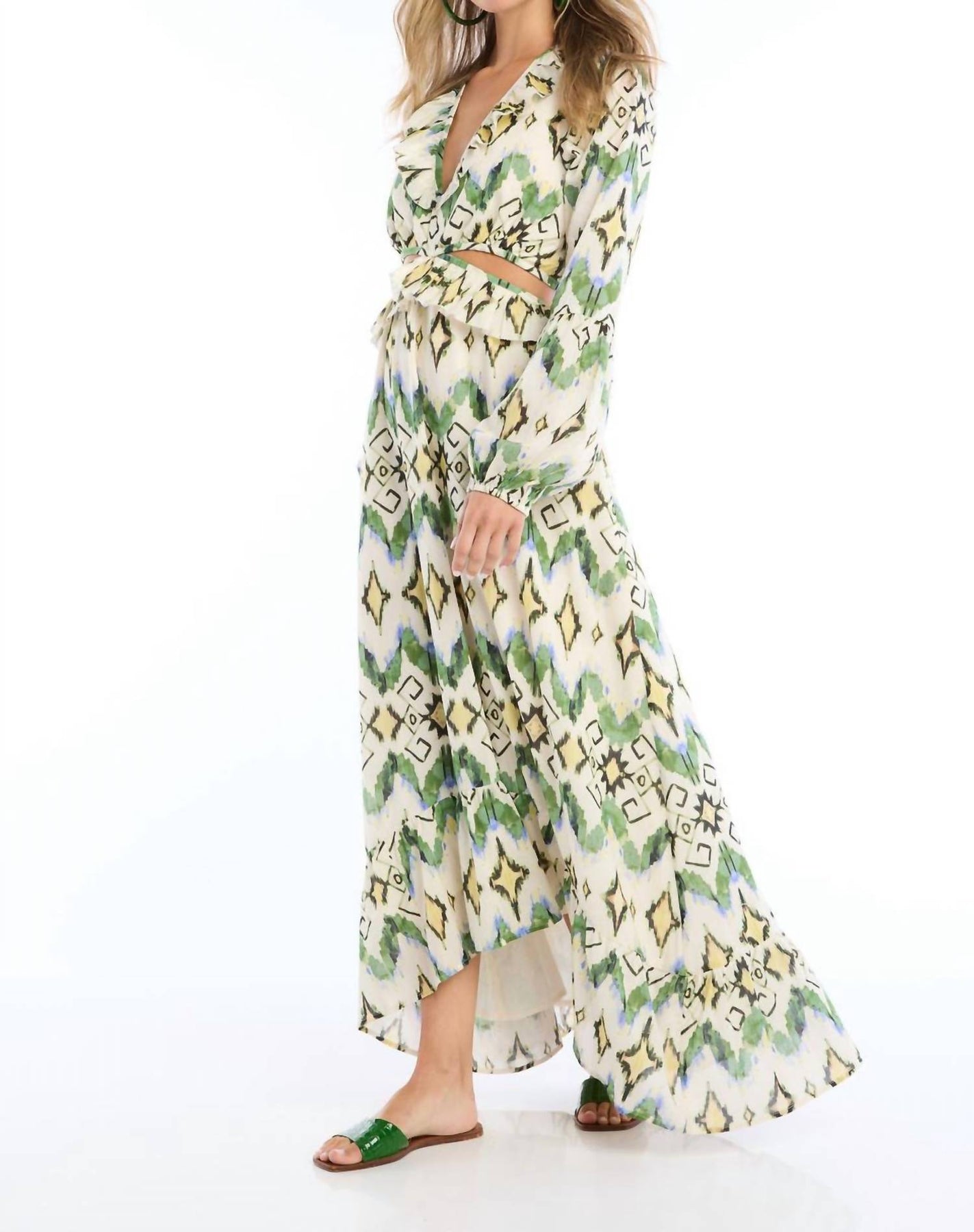 Every Maxi Kleid in Grün Ikat