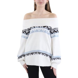 bedruckt stricken mock Rollkragen Pullover