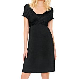Lattice Beach Kleid in bekam Gitter schwarz