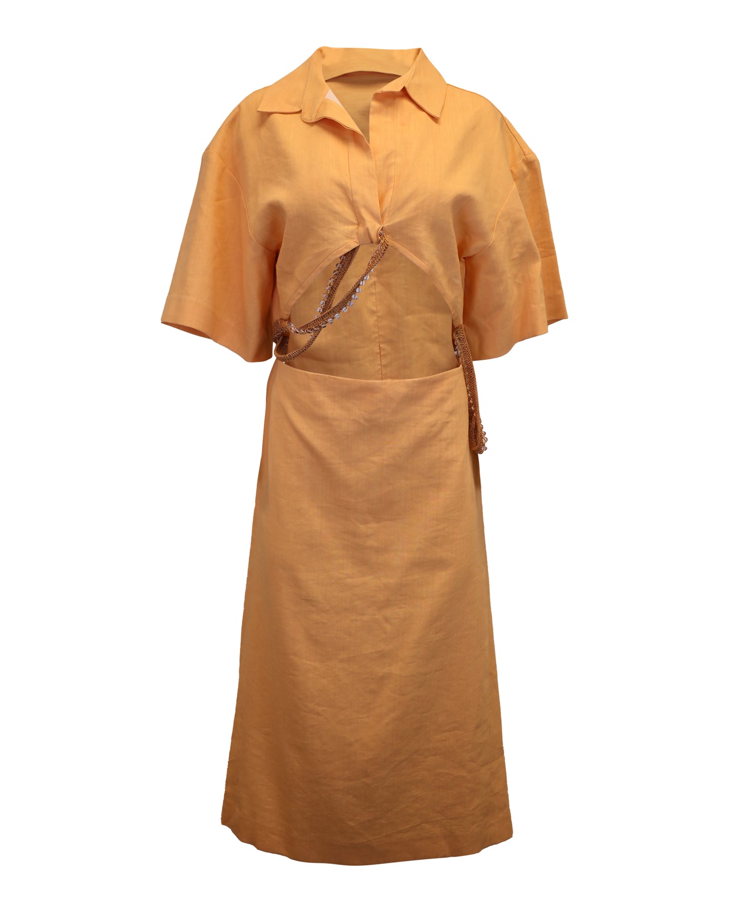 Christopher Esber Midi-Hemd mit Perlen in Orange Viskose