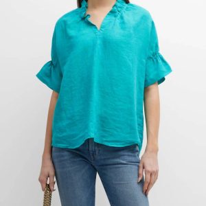Crosby Top in Jade Bettwäsche