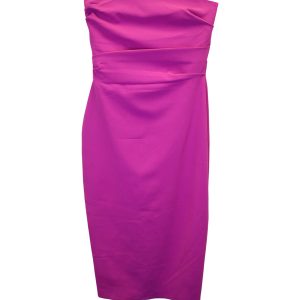 Alex Perry Dylan Rüschenträgerkleid in Rosa Triacetate