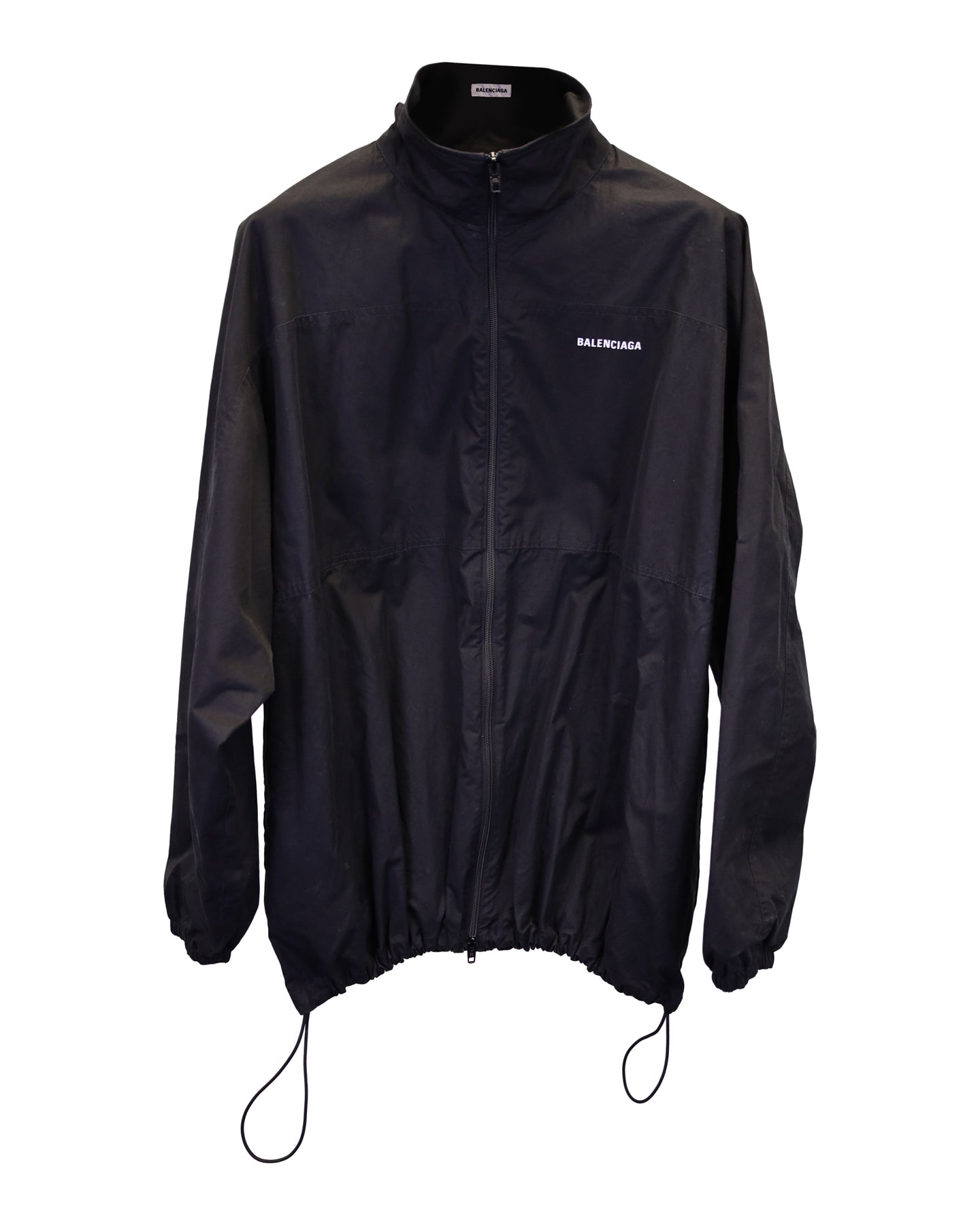 Balenciaga Windbreaker Jacke aus schwarzer Baumwolle