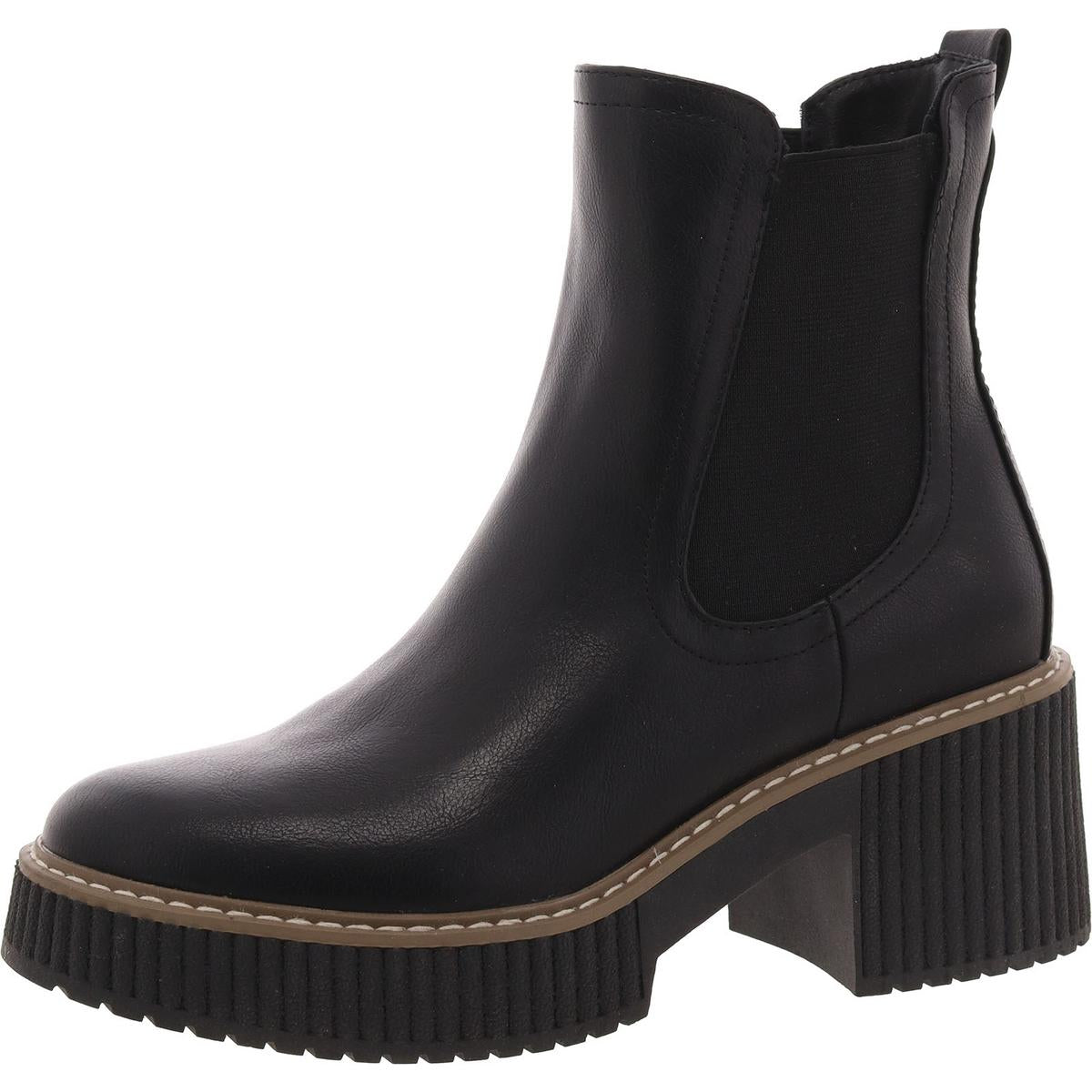 Schwarze Leder Pumps von Darcel Imitat – Stiefel