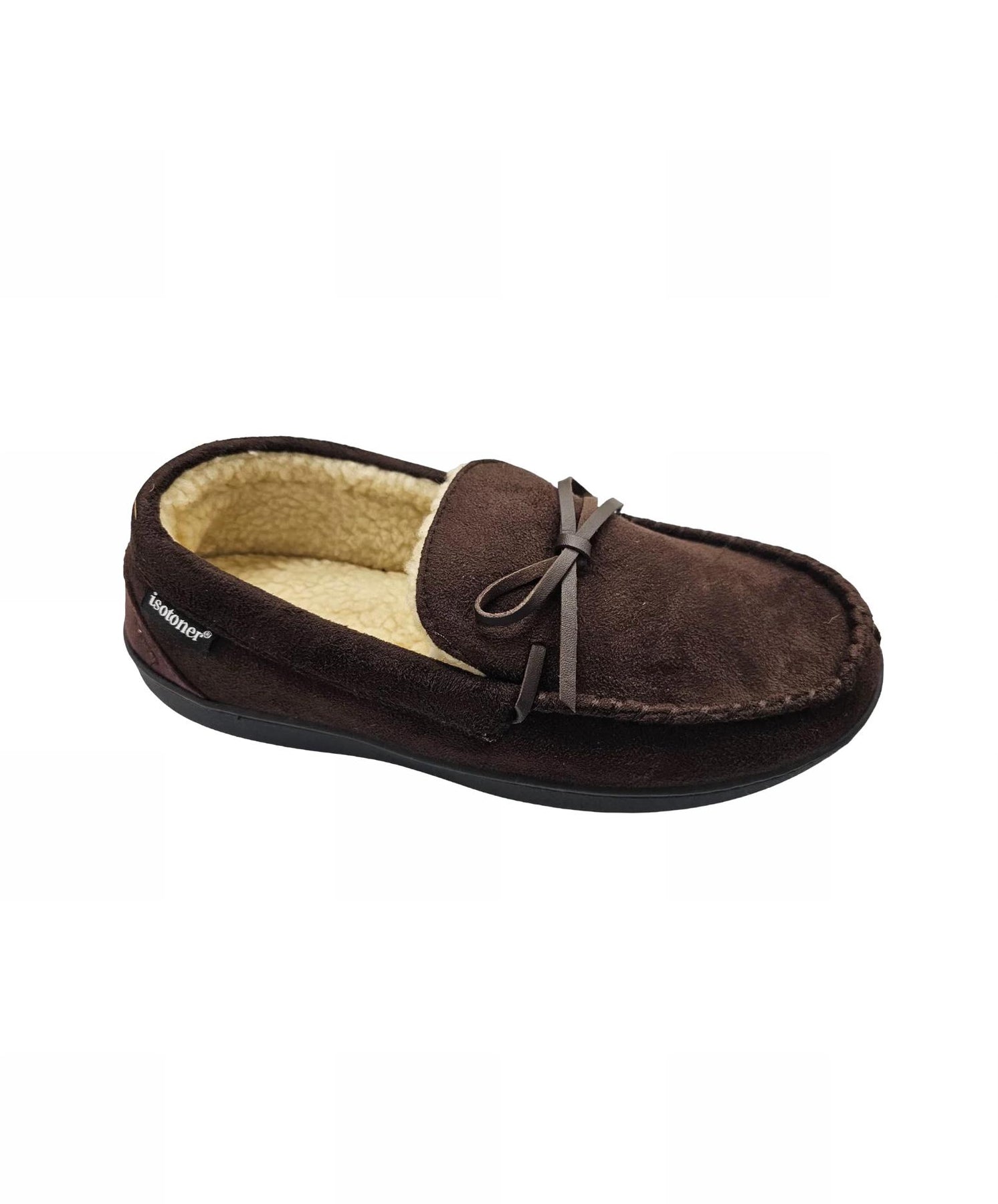 Herren Microsuede Nigel Mokassin Slipper in dunkler Schokolade