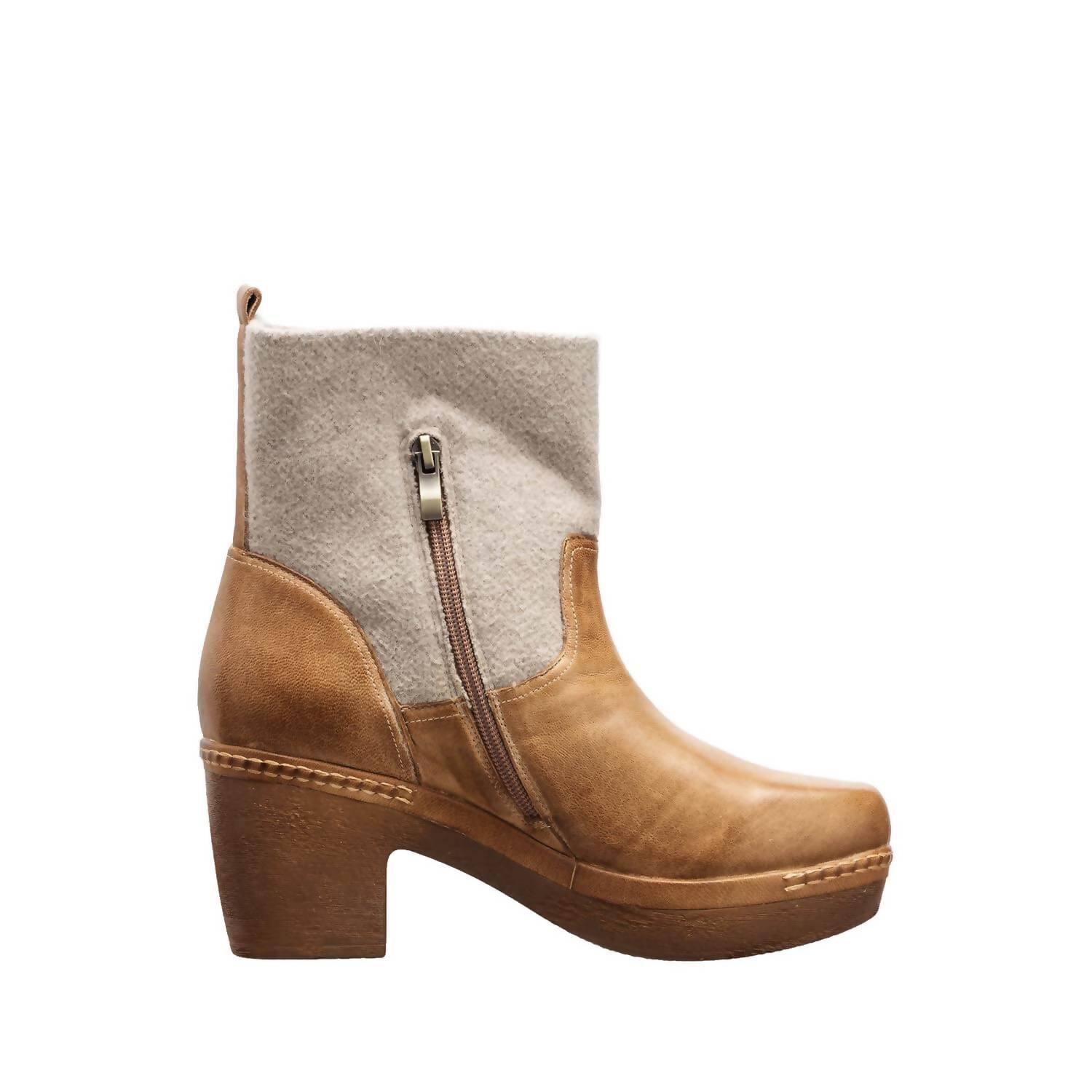 Damen Sato Stiefeletten aus Cognac Leder