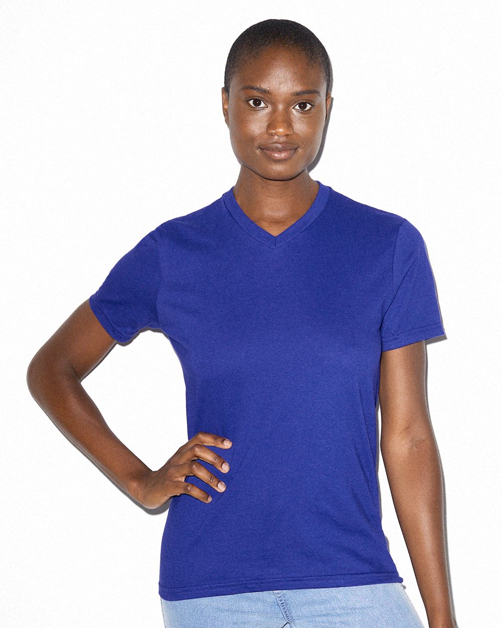 American Apparel DamenFine Jersey klassisch V-Ausschnitt T-Shirt