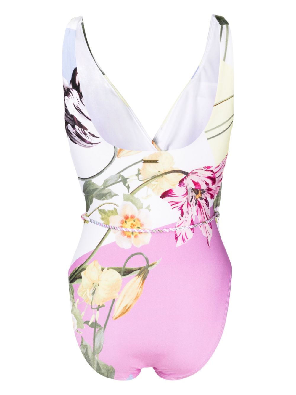 Ted Baker Rozieh Weiß Pastell Muster Wrap One Piece Badeanzug