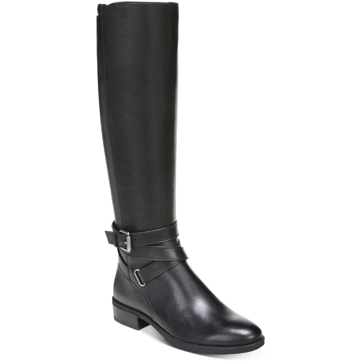 Pansy Leder runde Zehe Kniehohe Stiefel