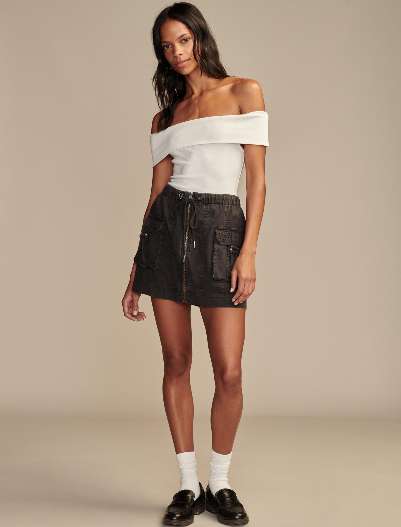 Lucky Brand Damen Army Cargo Minirock