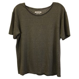 Isabel Marant Étoile gestreiftes T-Shirt aus grüner Baumwolle 7733844901948