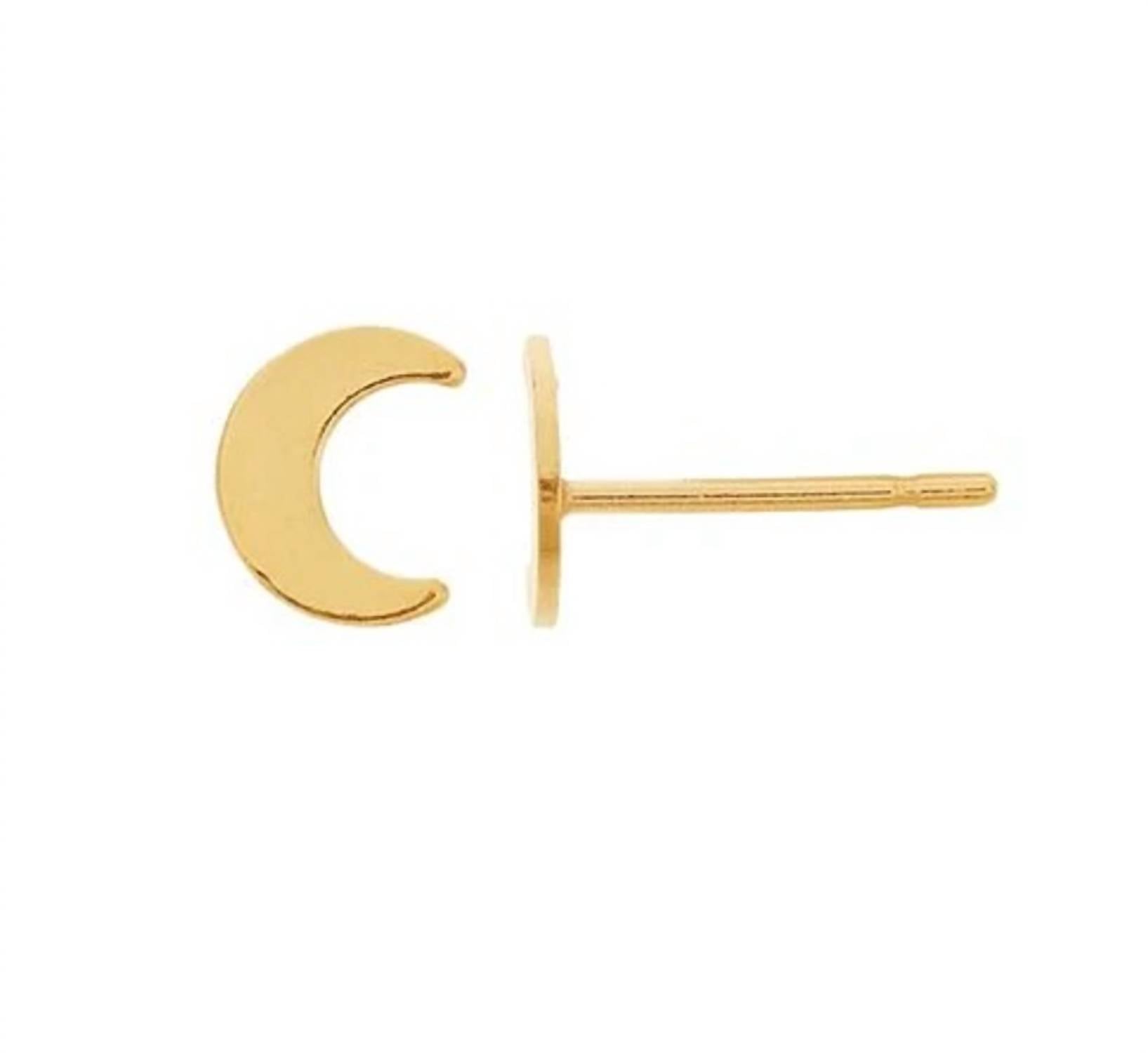 Mond-Ohrstecker in Goldfarbe
