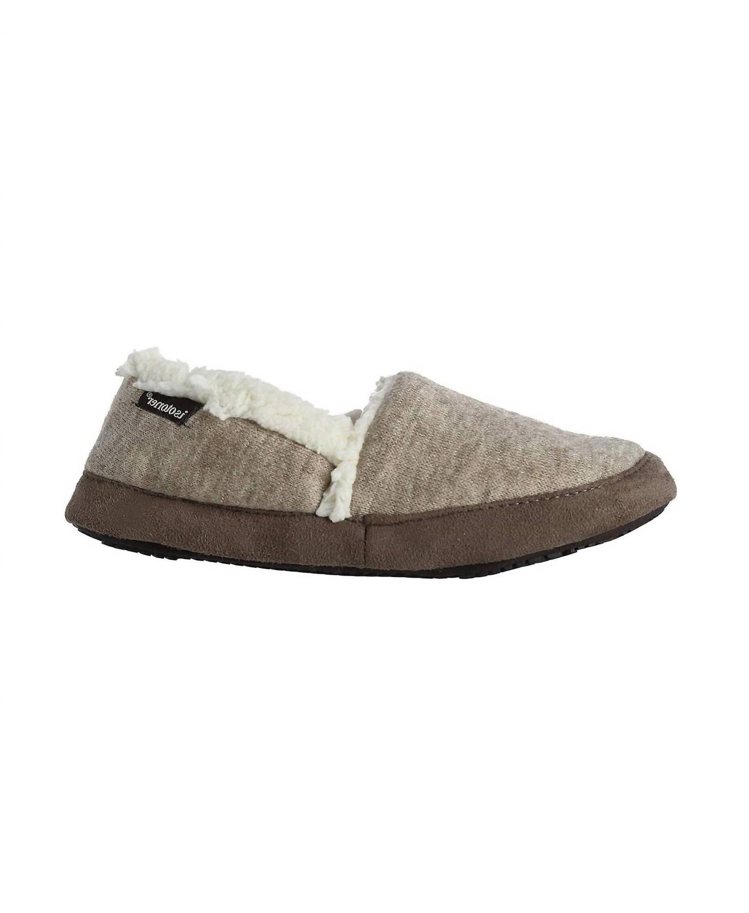 Damen Microsuede Marisol geschlossen zurück Slipper in Haferflocken heathered