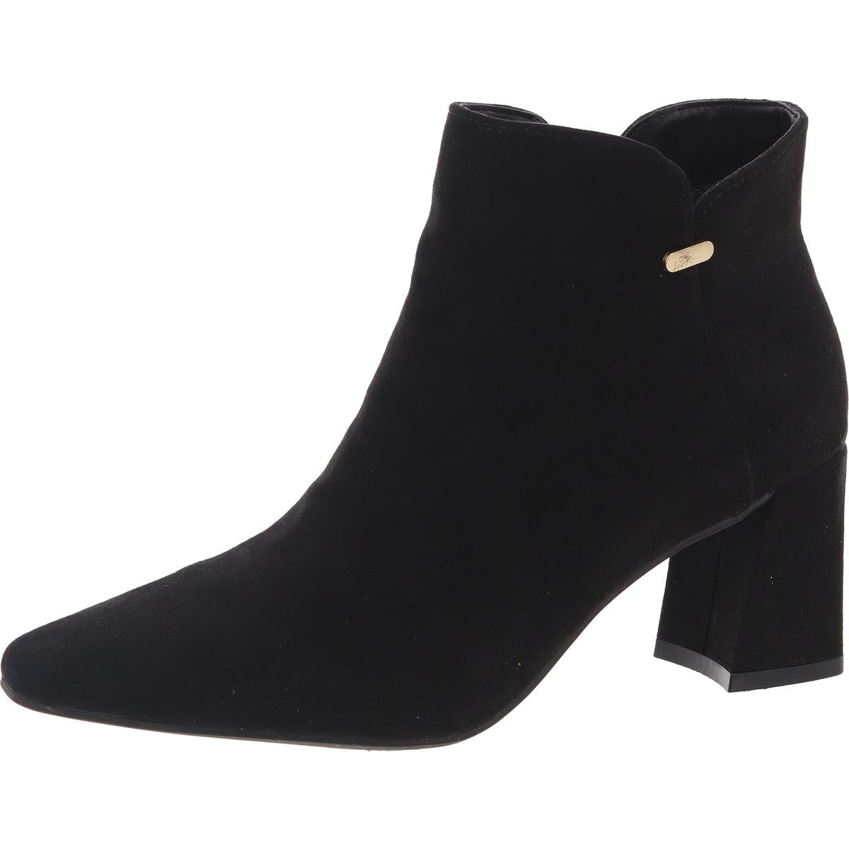 JNYDELNO Stiefeletten aus Wildleder mit Blockabsatz