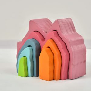 Wooden Mountain Rainbow Stacker Spielzeug Puzzle Blöcke