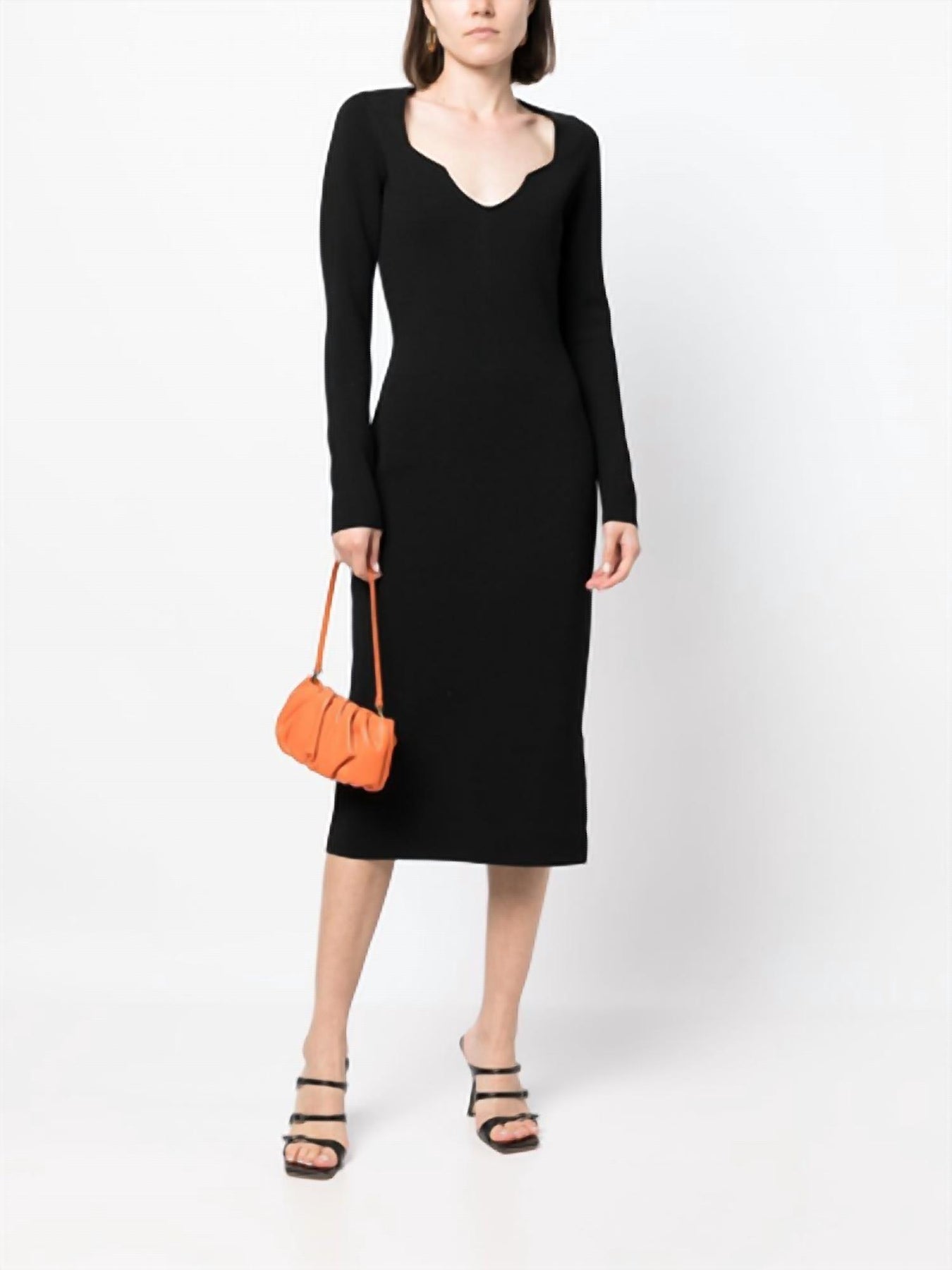 Imka Kaschmir Midikleid in Schwarz