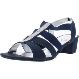 Eve Rhinestone Block Sandalen für Ferseabend