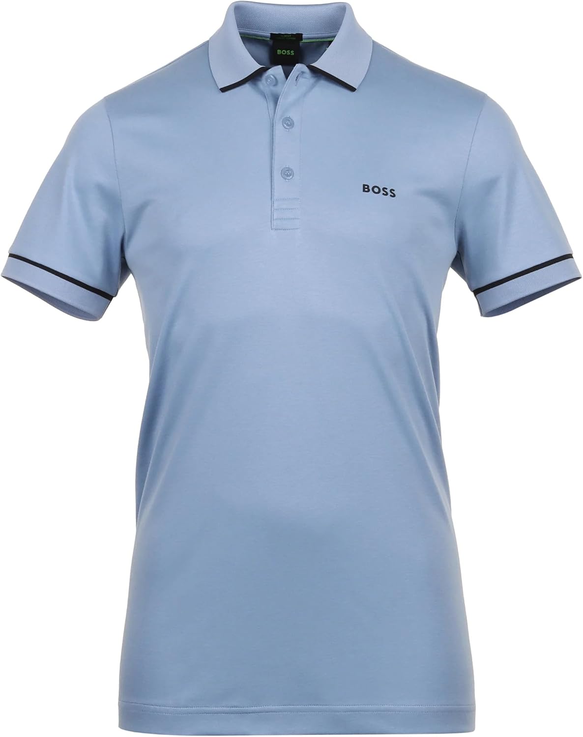 Hugo Boss Herren Paule schmale Passform Polo mit schwarzen Trims, Hellblau