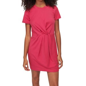 Fortuna Twisted T-Shirt Kleid in Hibiskus