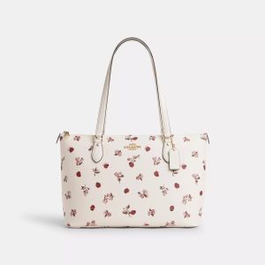 Coach Outlet Gallery Tote mit Marienkäfer Blumendruck