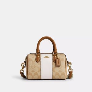 Coach Outlet mini rowan crossbody in signature canvas mit streifen