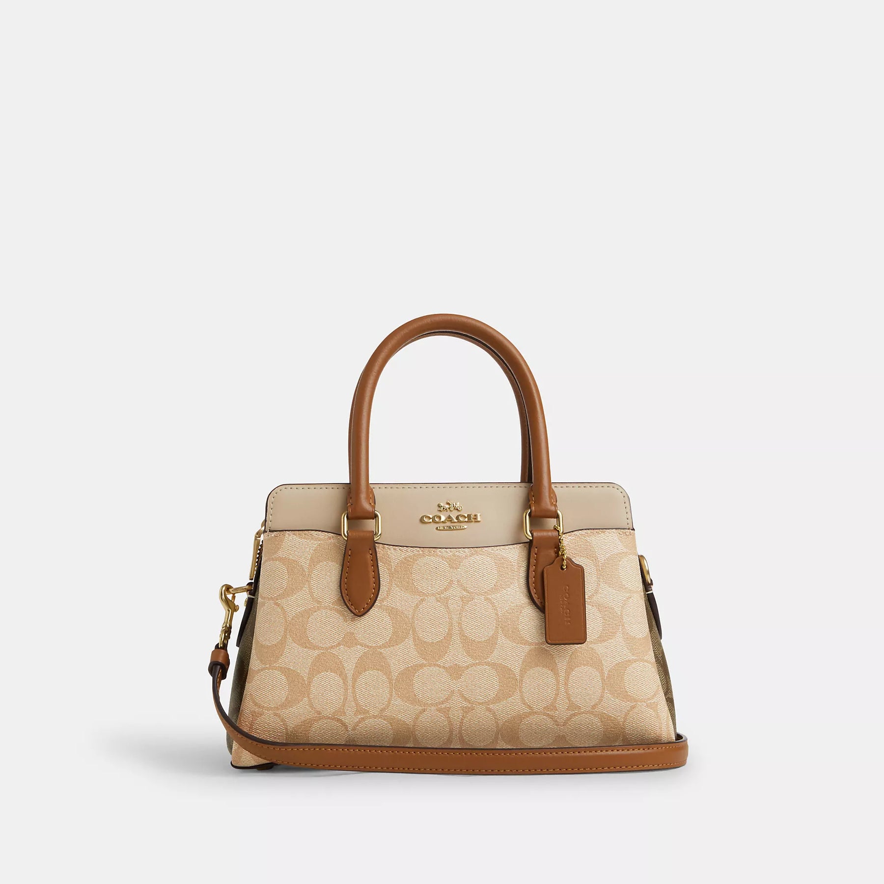 Coach Outlet Mini Darcie Carryall aus geblocktem Signature Canvas