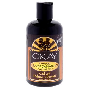 100 Prozent reines schwarzes jamaikanisches Rizinusöl von Okay für Unisex – 8 oz Öl