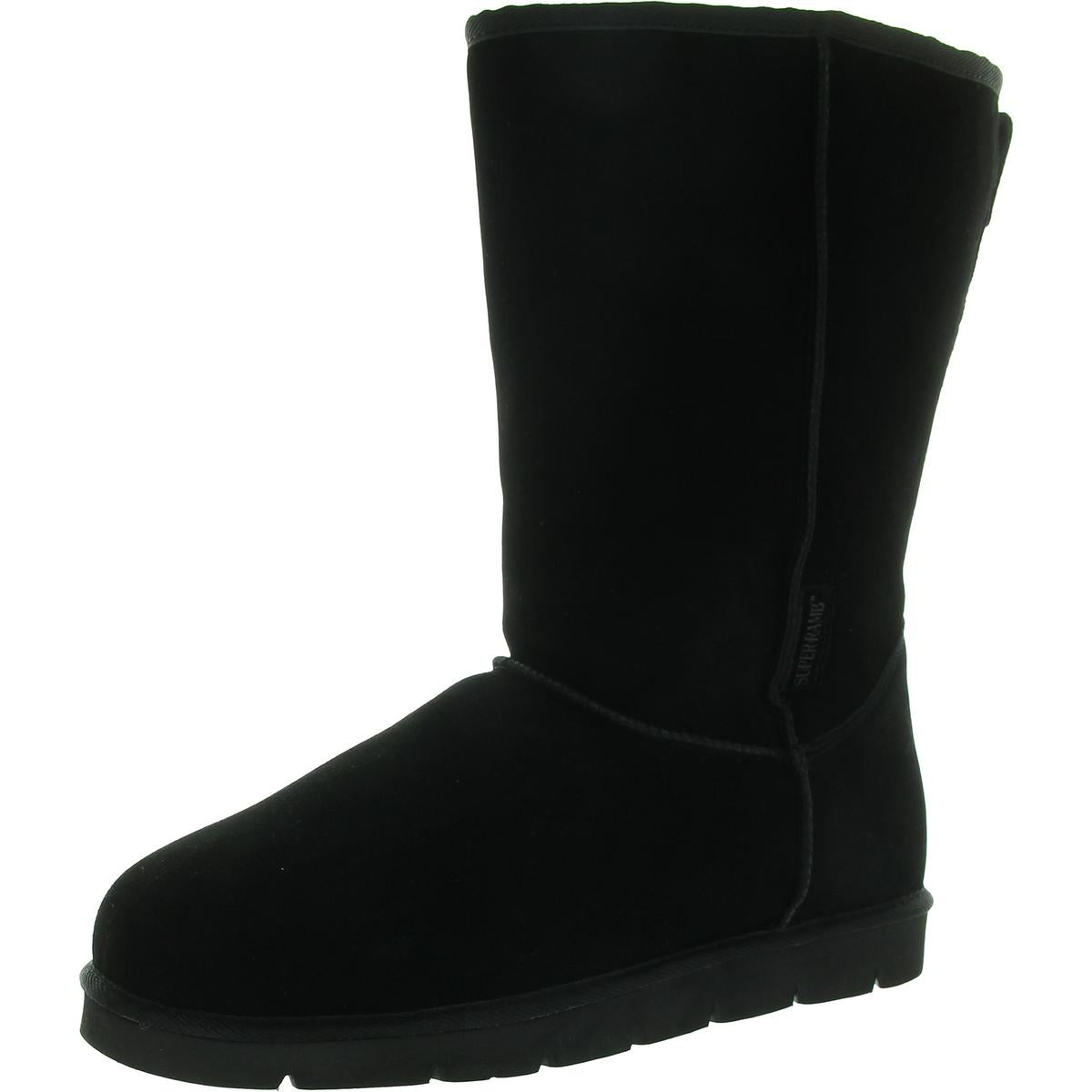 Fleece gefütterte Leder Winter & Schneestiefel