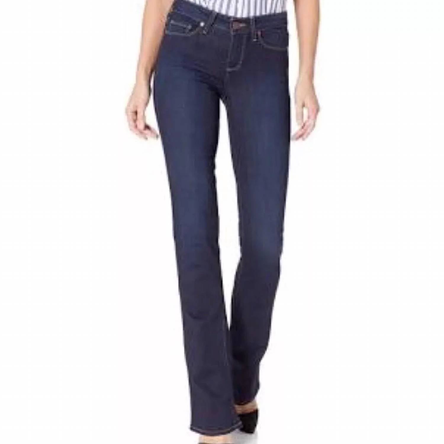 Mittlerer Bund Bootcut-Jeans von Manhattan im Pinnacle