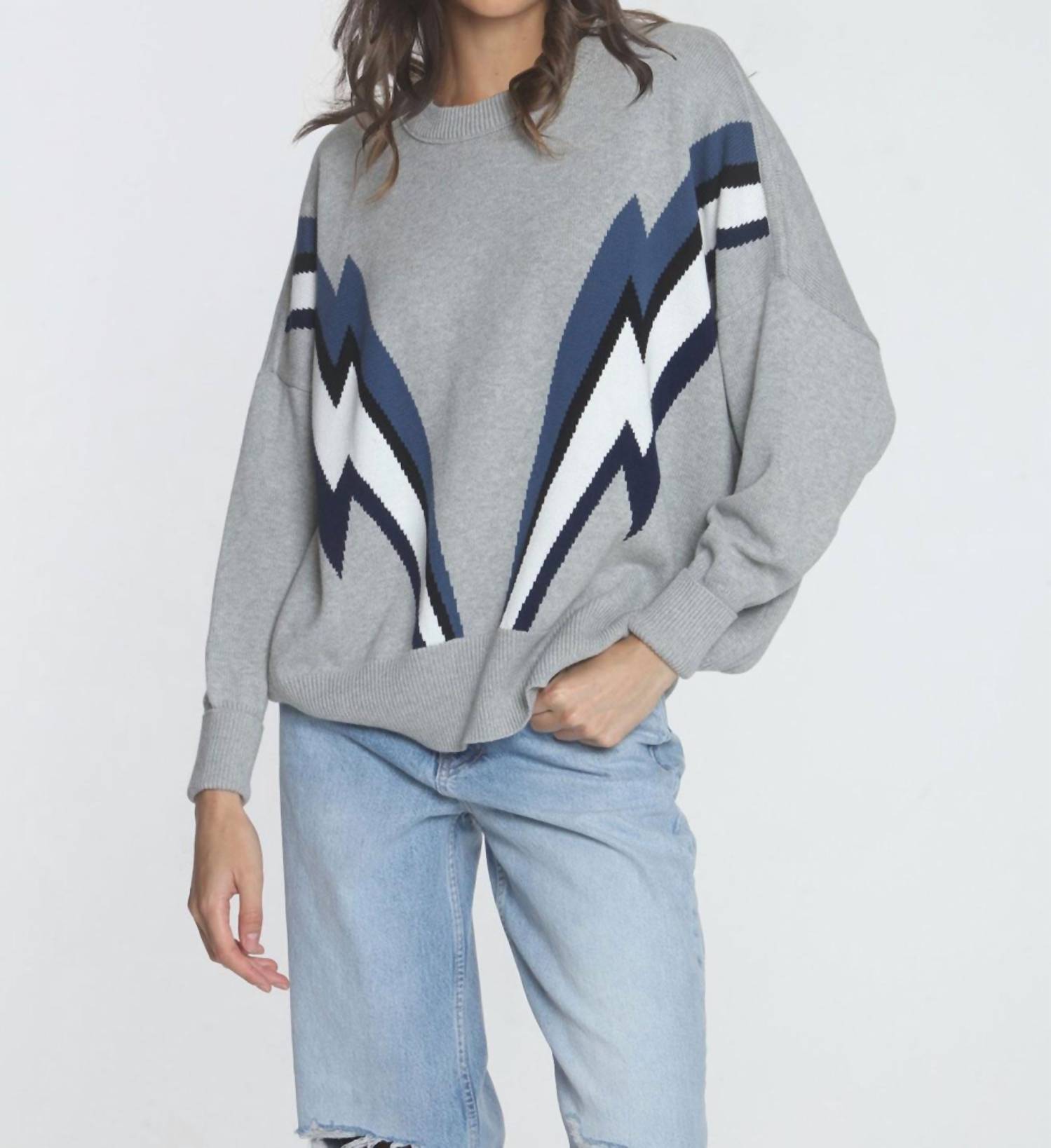 Retro Sweatshirt im Nebel Bolt Mehrfarbig