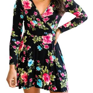 Blumenmarkt Hosenrock Kleid in schwarz 7733863972924