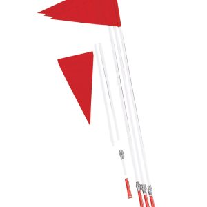 Champion Sports Soccer Corner Flag Set mit Kunststoffstangen