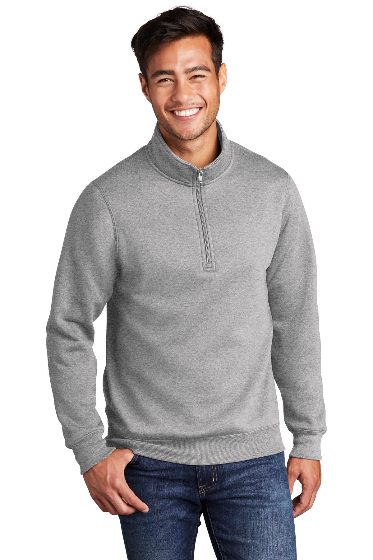 Port & Company – Core Fleece 1/4-Reißverschluss-Pullover-Sweatshirt für Herren