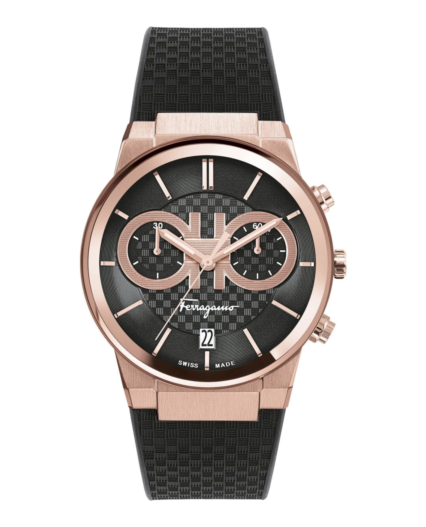 Ferragamo Saphir Chrono Silikonuhr